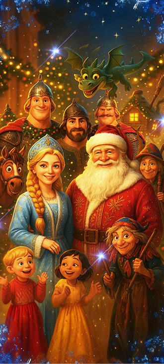 Новогодний детский утренник «Три Богатыря и поиски Деда Мороза»